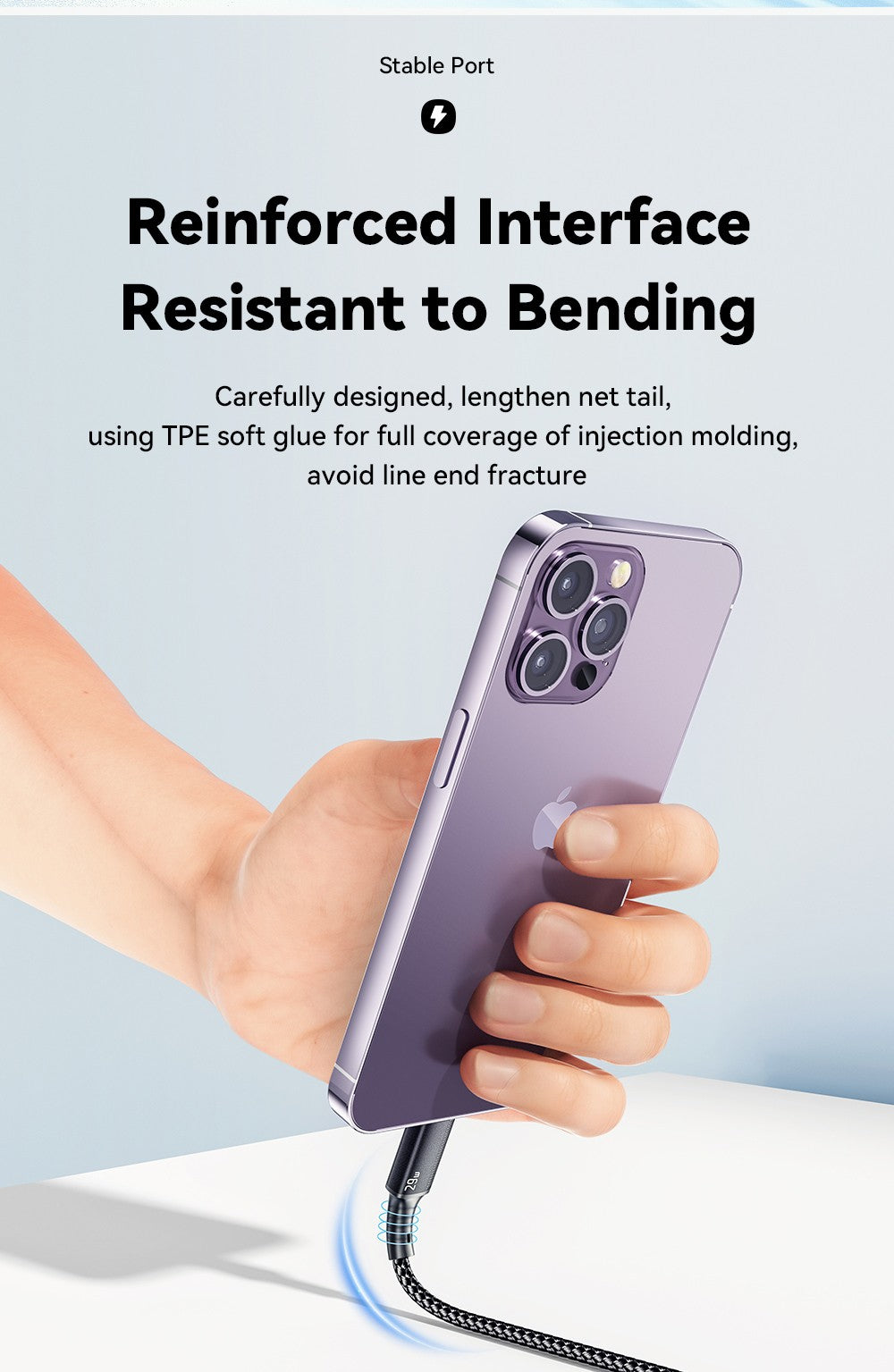 Cabo Turbo 29W USB-C para Lightning Essager Zelv Shield - iPhone