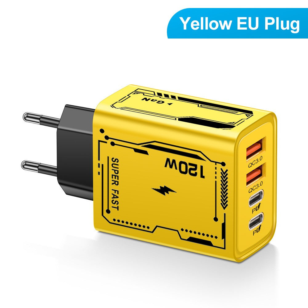 Carregador Turbo 120W PD - 4 Portas USB-C