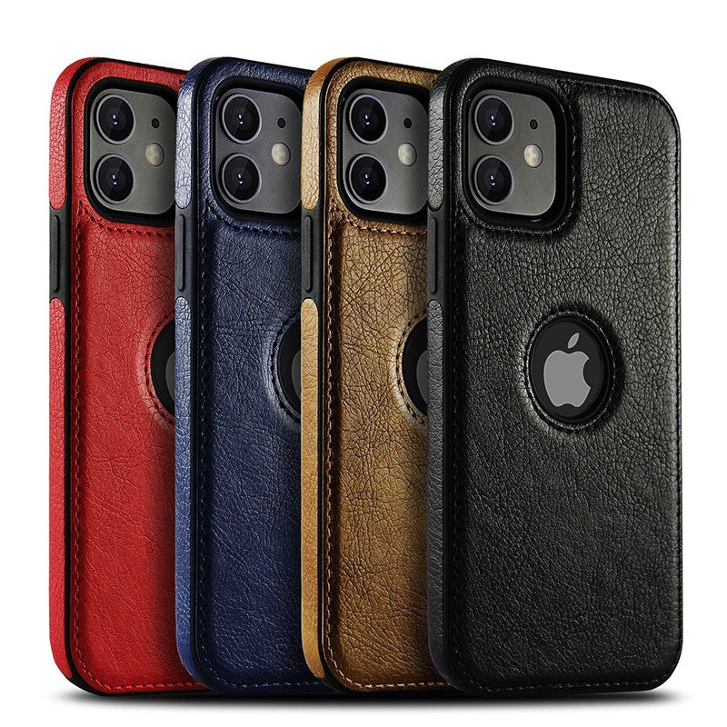 Capa Executiva em Couro PU Zelv Shield - iPhone