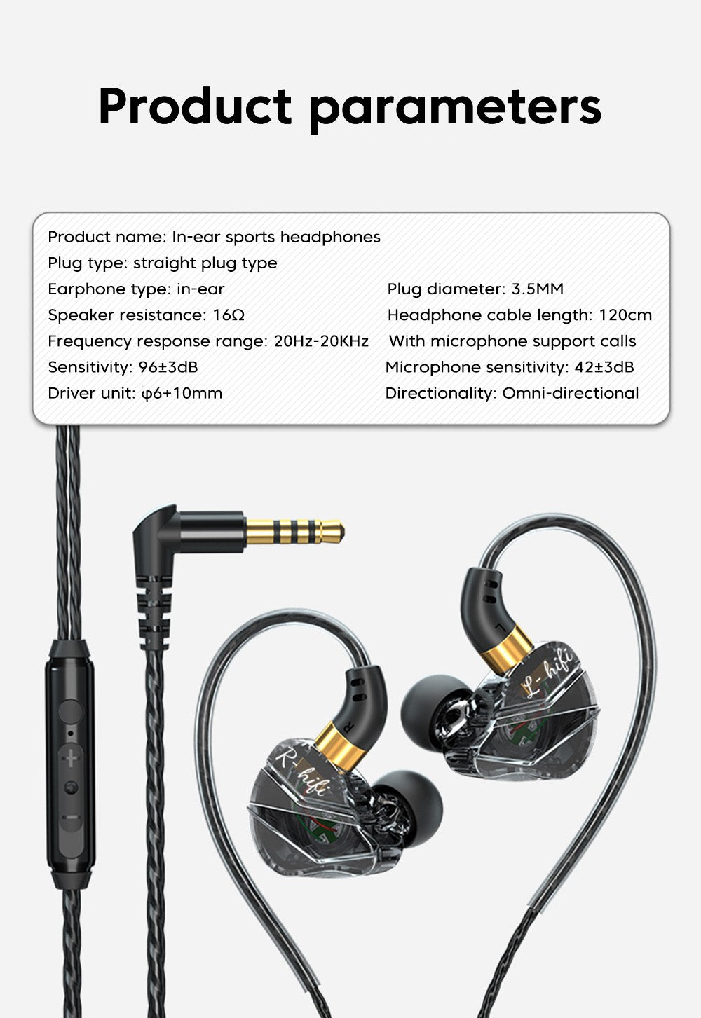 Fones de Ouvido Intra-Auriculares Hi-Fi com Fio & Microfone