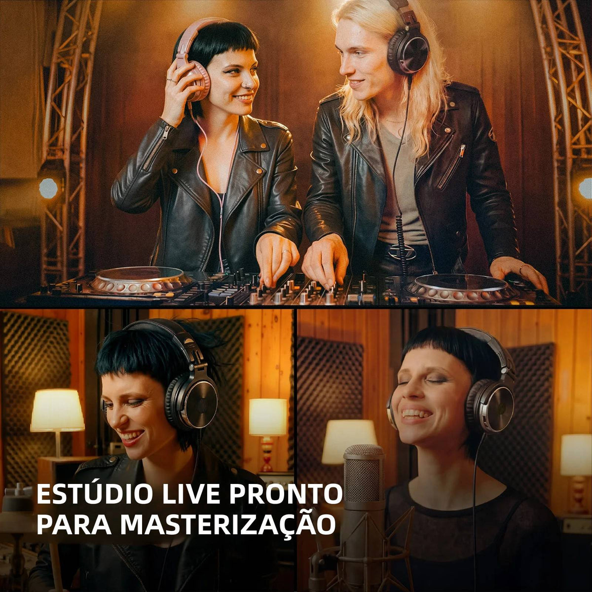 Headphone de Estúdio Hi-Fi com Fio & Microfone