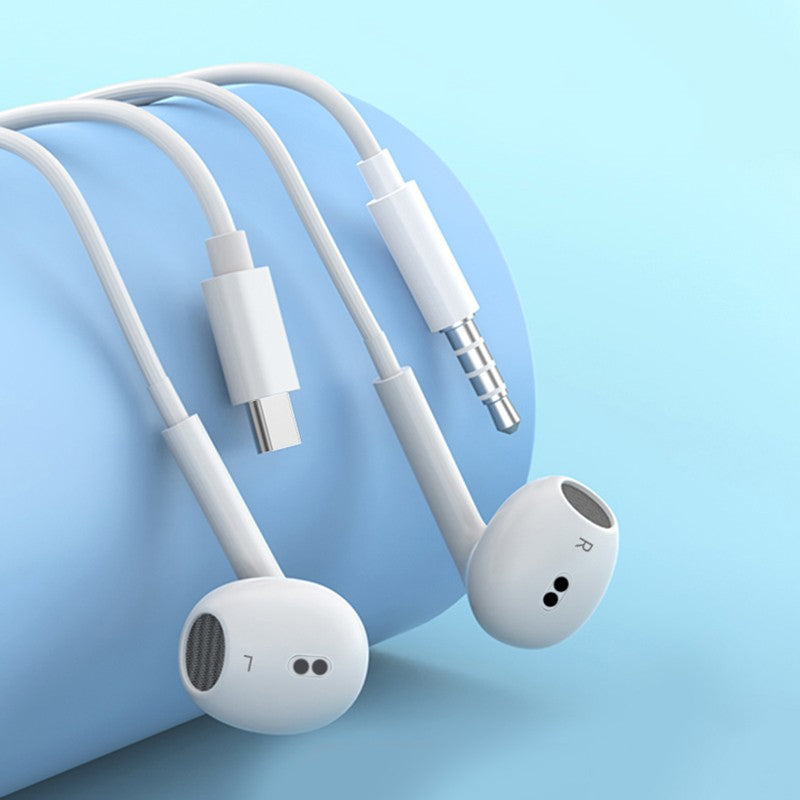 Fone de Ouvido USB Tipo-C - Som HD & Microfone
