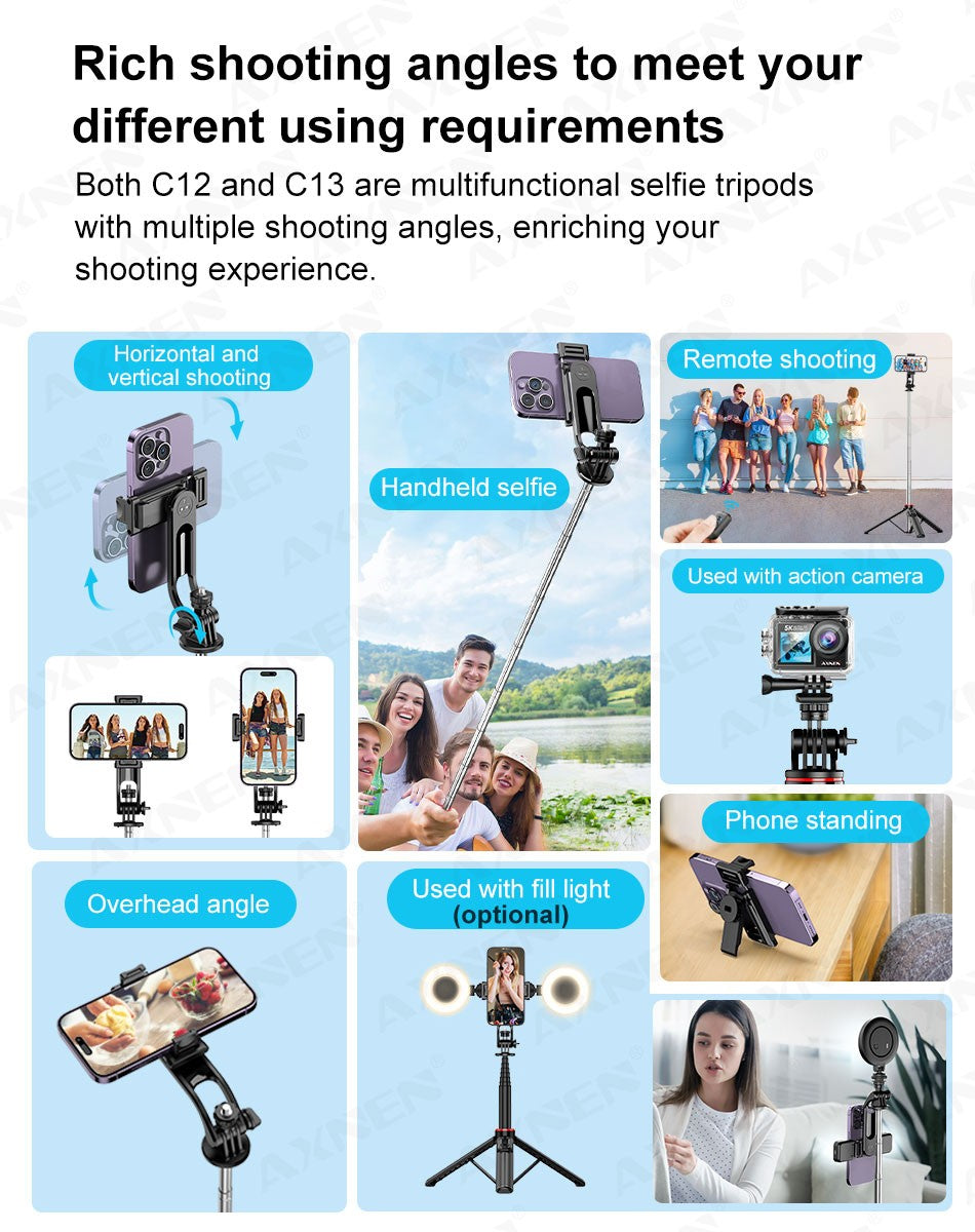 Tripé Retrátil para Smartphone com Controle Bluetooth Zelv Shield