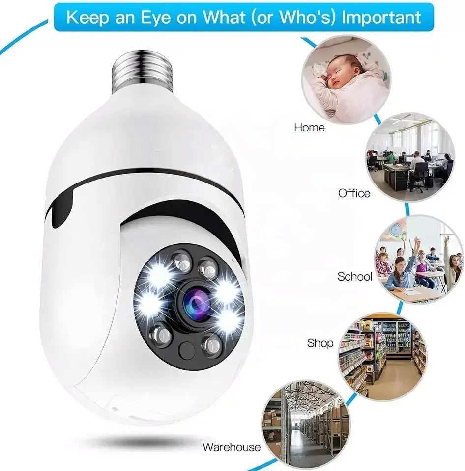 Câmera Lâmpada Espiã Segurança Wi-Fi 1080P Yoosee Zelv Shield