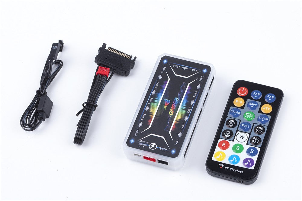 Kit Ventoinhas Cooler RGB 12cm para Gabinete PC Zelv Shield