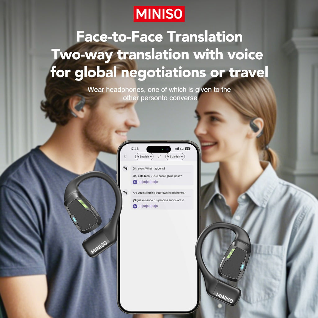 Fone Bluetooth MINISO M98 AI - Tradutor & OWS Sport