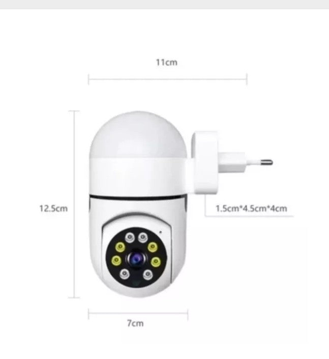 Câmera de Segurança Wi-Fi com Plug de Tomada Visão Noturna Zelv Shield