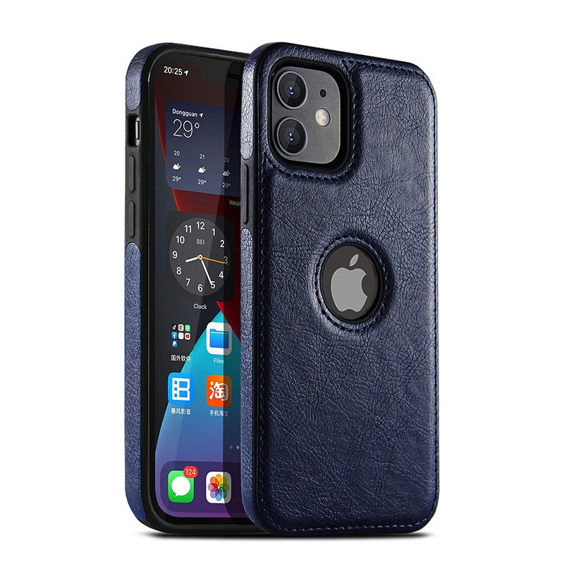 Capa Executiva em Couro PU Zelv Shield - iPhone