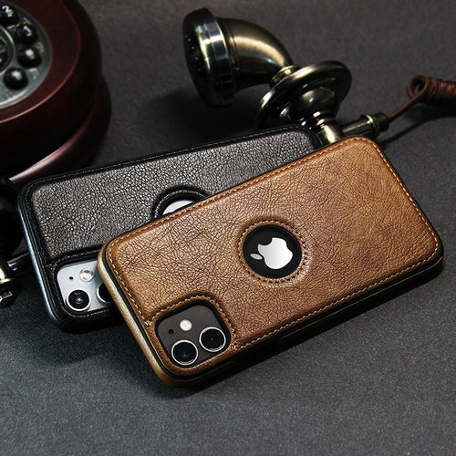 Capa Executiva em Couro PU Zelv Shield - iPhone
