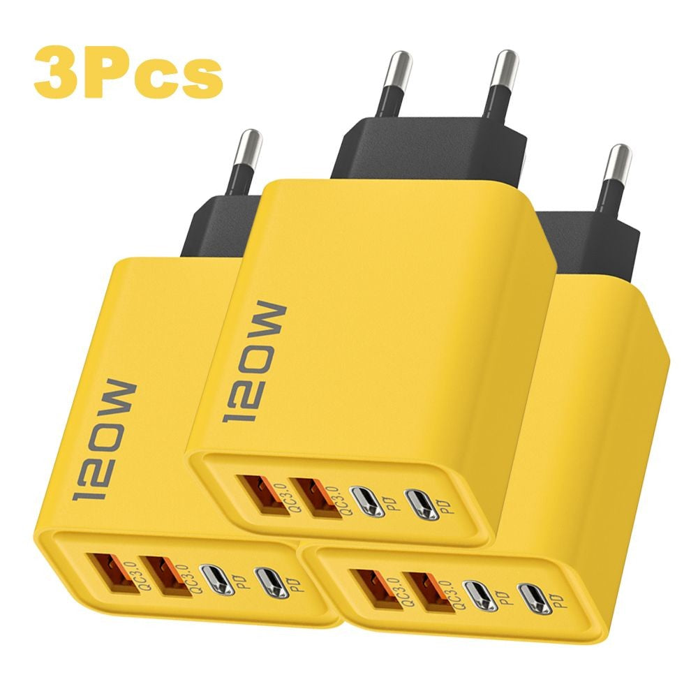 Carregador Turbo 120W PD - 4 Portas USB-C