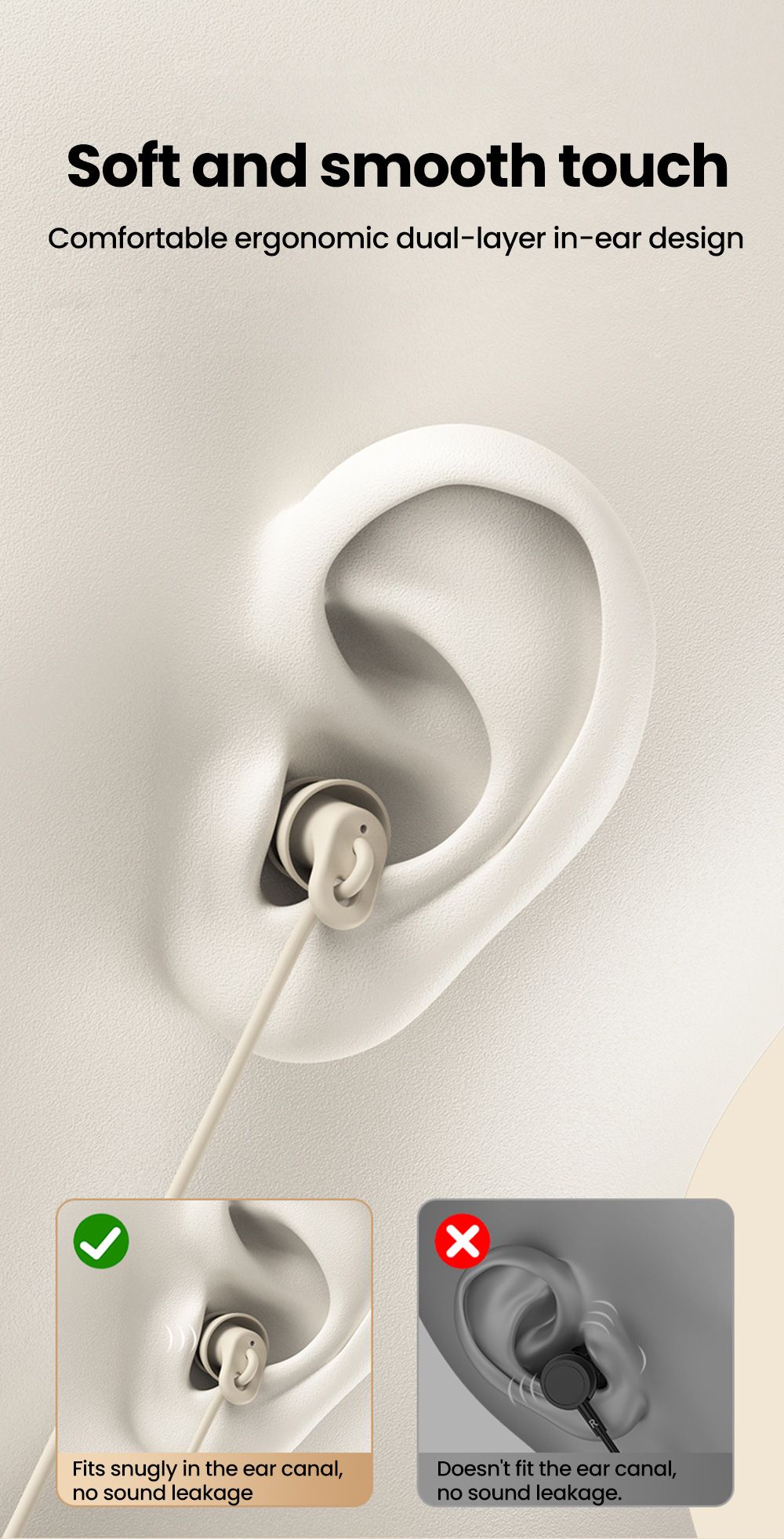 Fone de Ouvido Soft Silicone Sleep Pro