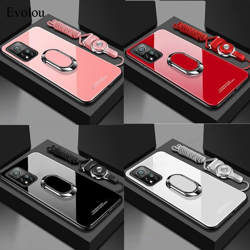 Capa Luxury Ring Glass & Strap Zelv Shield - Xiaomi