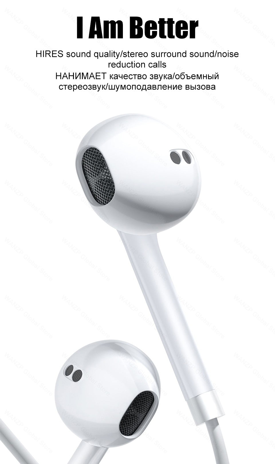 Fone de Ouvido USB Tipo-C - Som HD & Microfone