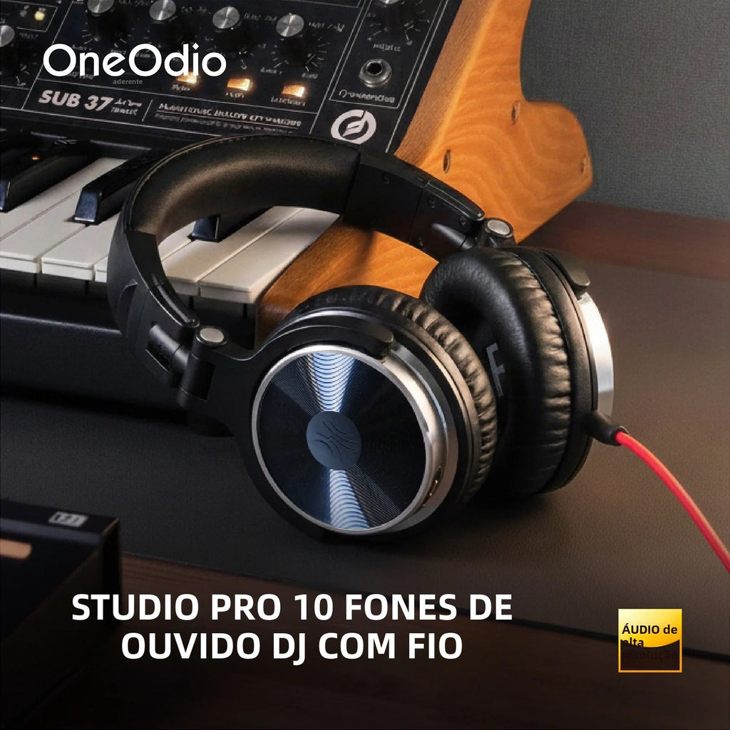 Headphone de Estúdio Hi-Fi com Fio & Microfone