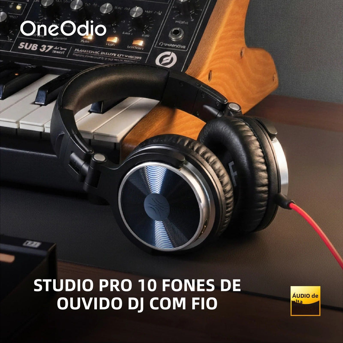 Headphone de Estúdio Hi-Fi com Fio & Microfone