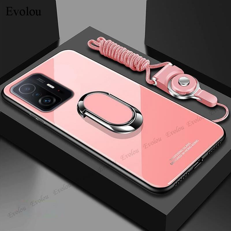 Capa Luxury Ring Glass & Strap Zelv Shield - Xiaomi