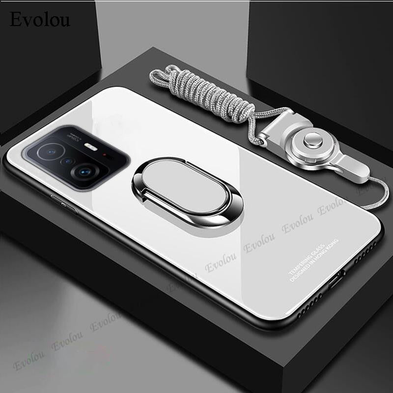 Capa Luxury Ring Glass & Strap Zelv Shield - Xiaomi