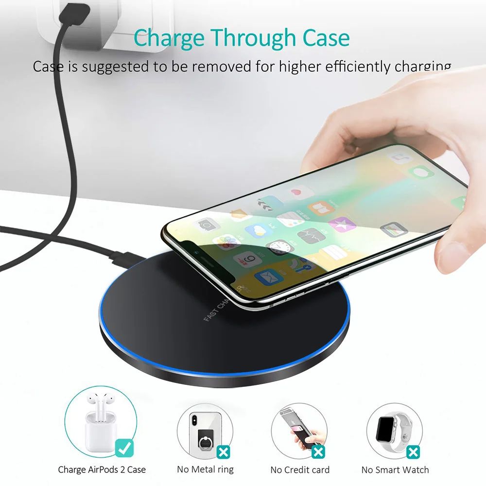 Carregador Sem Fio por Indução Wireless Fast Charge Zelv Shield