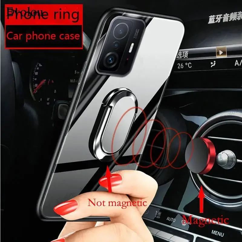 Capa Luxury Ring Glass & Strap Zelv Shield - Xiaomi