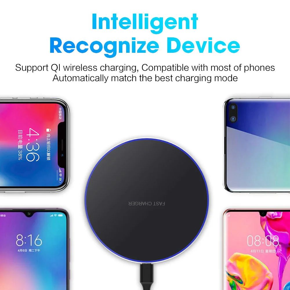 Carregador Sem Fio por Indução Wireless Fast Charge Zelv Shield