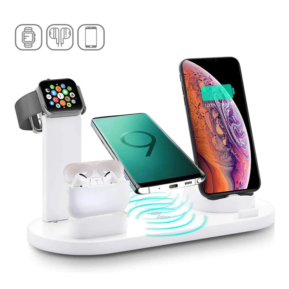 Carregador Sem Fio Dock Station 7 em 1 - Rápido & Multifuncional