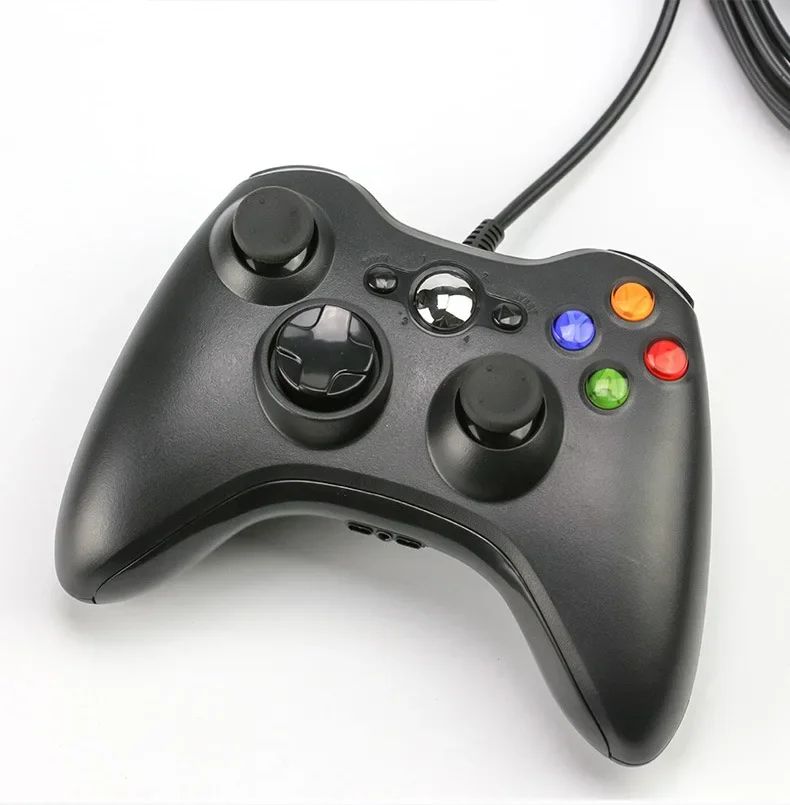 Controle USB com fio para Xbox 360, controle de jogos para PC, joystick portátil