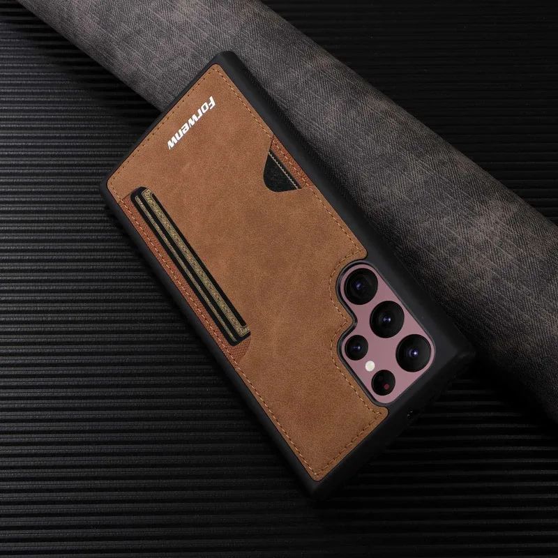 Capa Executive Retro Leather Card Slot Zelv Shield - Samsung Galaxy