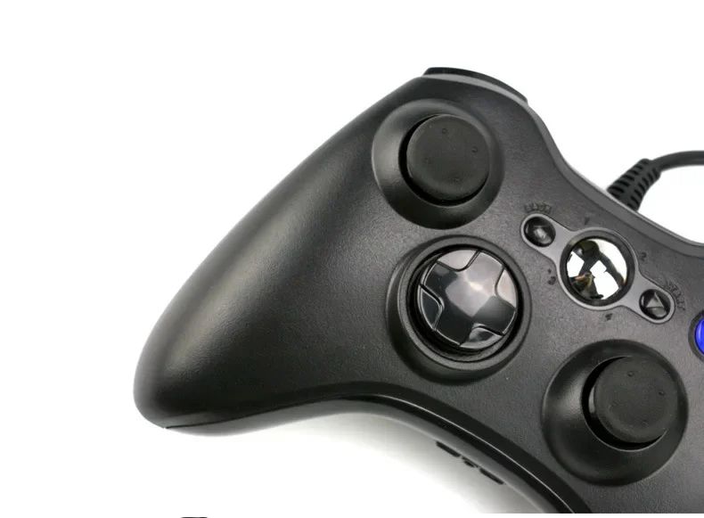 Controle USB com fio para Xbox 360, controle de jogos para PC, joystick portátil