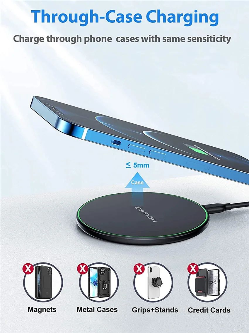 Carregador Sem Fio por Indução Wireless Fast Charge Zelv Shield