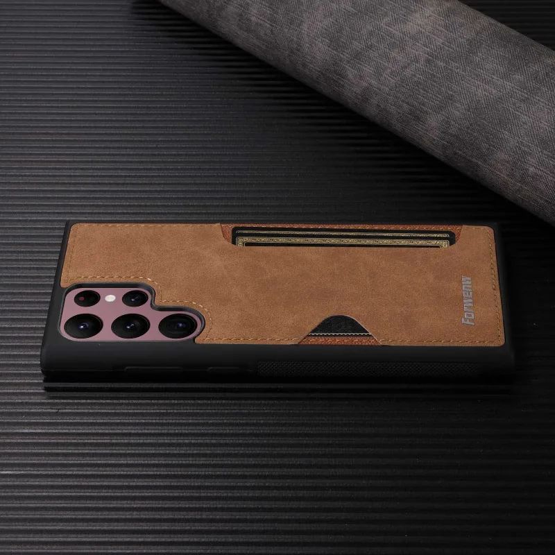 Capa Executive Retro Leather Card Slot Zelv Shield - Samsung Galaxy