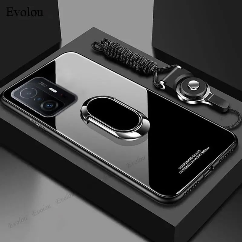 Capa Luxury Ring Glass & Strap Zelv Shield - Xiaomi