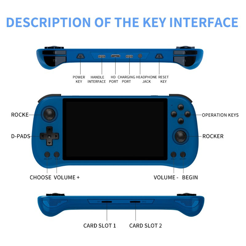 Console de Jogos Portátil Retrô Powkiddy X55