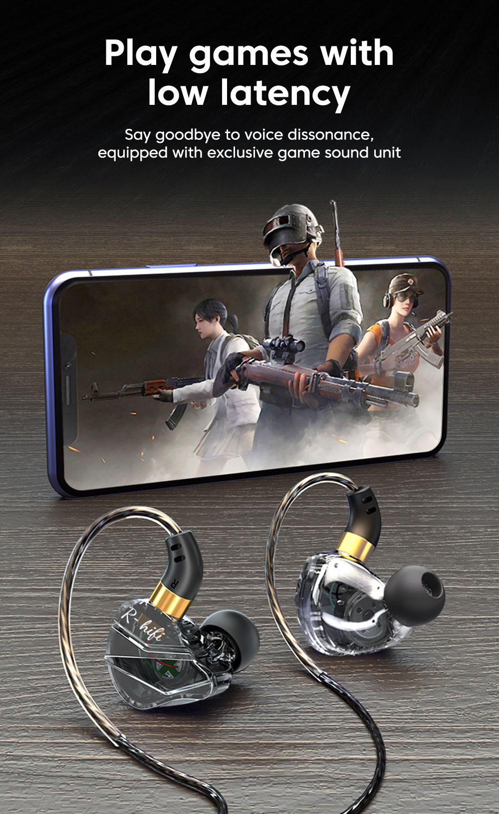 Fones de Ouvido Intra-Auriculares Hi-Fi com Fio & Microfone