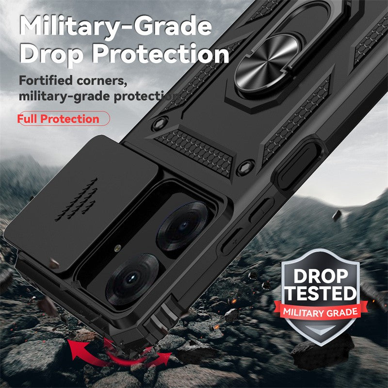 Capa Armor Slide Camera & Ring Holder Zelv Shield - Xiaomi Poco C65