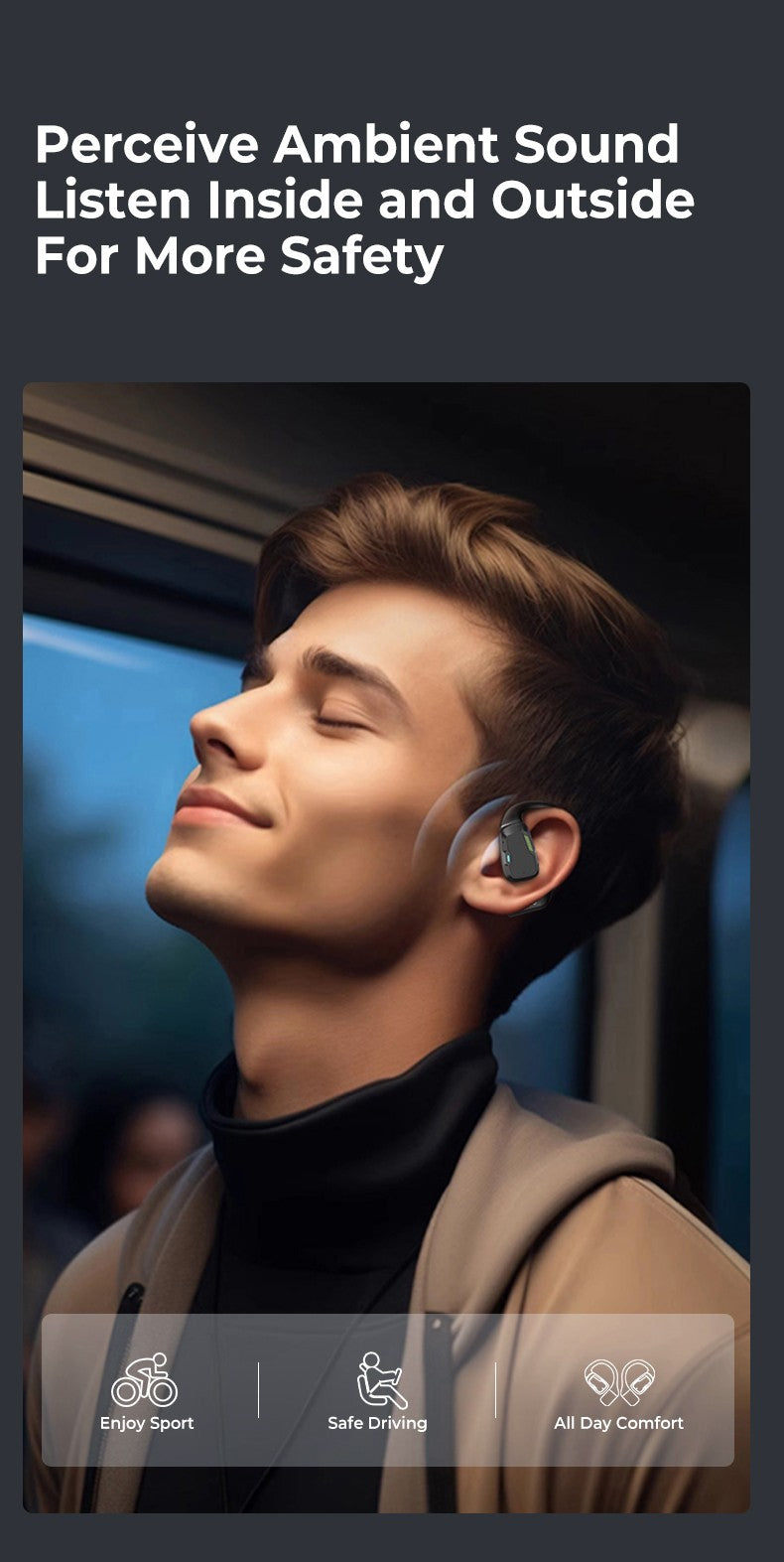 Fone Bluetooth MINISO M98 AI - Tradutor & OWS Sport