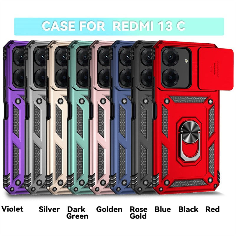 Capa Armor Slide Camera & Ring Holder Zelv Shield - Xiaomi Poco C65