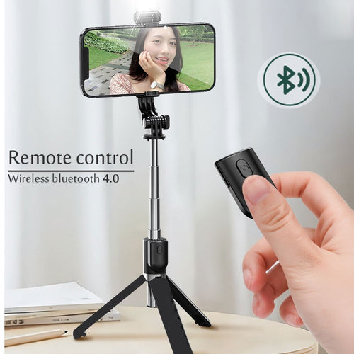 Bastão de Selfie Bluetooth Portátil Retrátil Multifuncional 103CM com Suporte pa