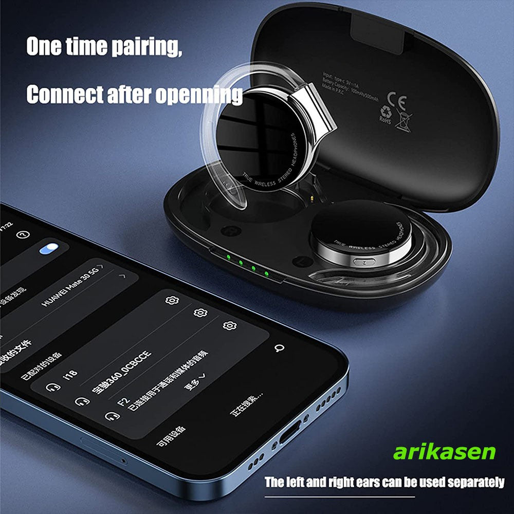 Fone Bluetooth Open-Ear Sport - Luzes LED & Cancelamento de Ruído