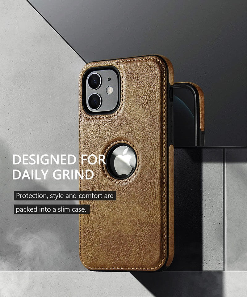 Capa Executiva em Couro PU Zelv Shield - iPhone