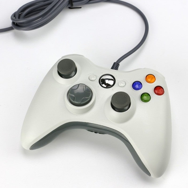 Controle USB com fio para Xbox 360, controle de jogos para PC, joystick portátil