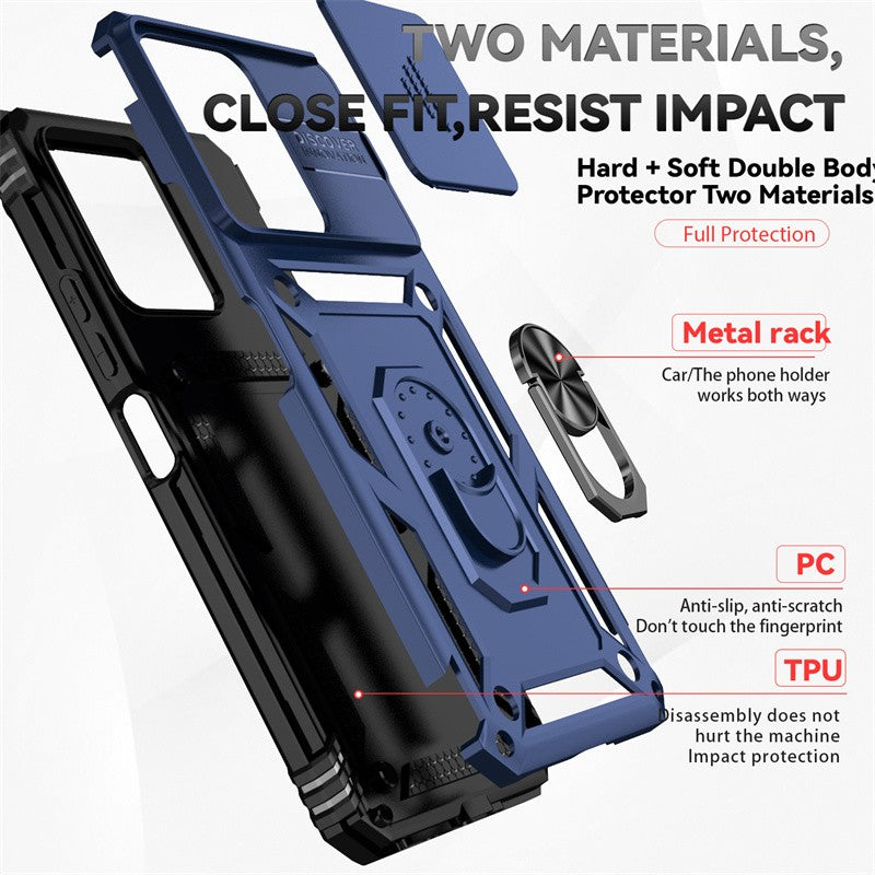Capa Armor Slide Camera & Ring Holder Zelv Shield - Xiaomi Poco C65