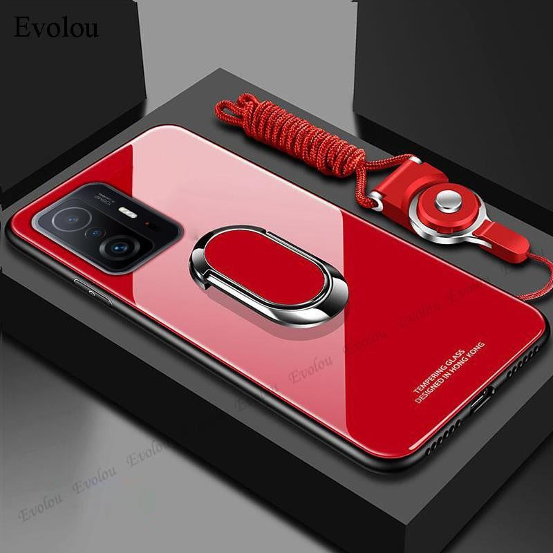 Capa Luxury Ring Glass & Strap Zelv Shield - Xiaomi