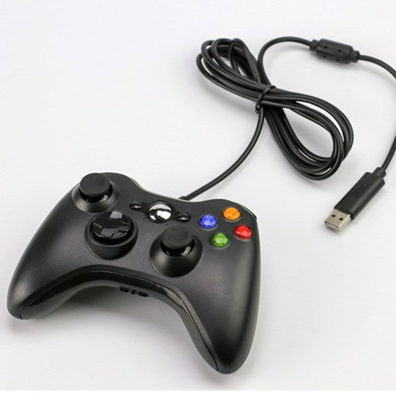Controle USB com fio para Xbox 360, controle de jogos para PC, joystick portátil