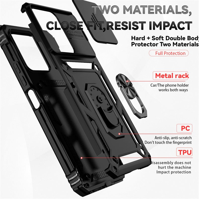 Capa Armor Slide Camera & Ring Holder Zelv Shield - Xiaomi Poco C65